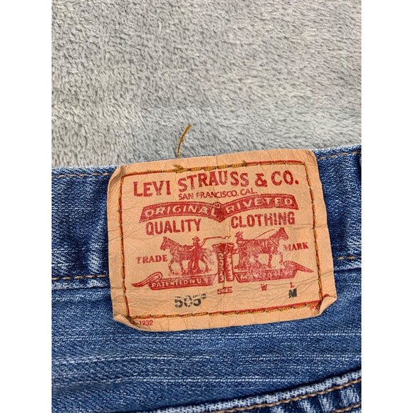 Levis Womens 505 NOUVEAU LOW Straight Blue Jeans Size 14 M  W33/L30 - Picture 4 of 14